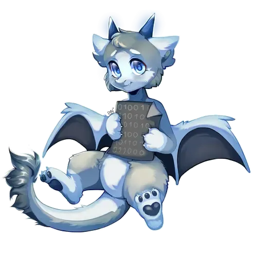 A cute LLVM dragon holding an executable file